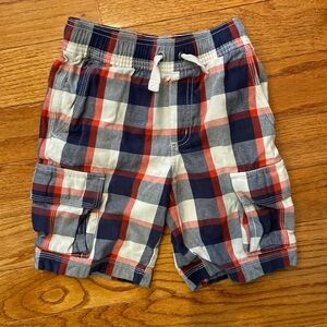 Hanna Andersson plaid cargo shorts size 6/7